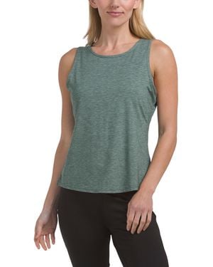 TJ Maxx Levitate Keyhole Back Space Dye Tank Top For Spandex/Polyester - Blue