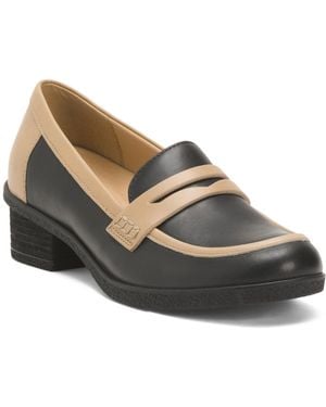 TJ Maxx Leather Danica Comfort Chunky Loafers For - Multicolor