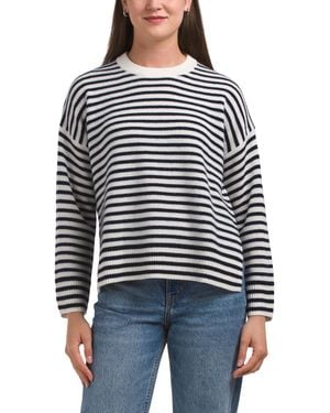 TJ Maxx Cashmere Jessie Boxy Crew Neck Sweaters - Black