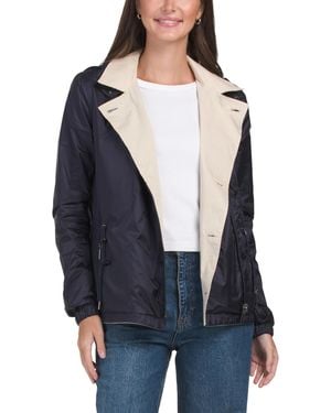 TJ Maxx Lexie Performance Reversible Trench Jacket, Nylon/Spandex/Cotton - Blue