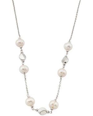 TJ Maxx Sterling Pearl And Nugget Necklace For - Metallic