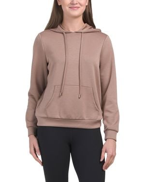TJ Maxx Long Sleeve Hoodie Top For Spandex/Polyester/Viscose - Brown