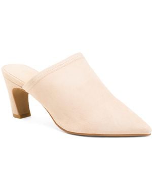 TJ Maxx Suede Frances Heeled Mules For - Natural