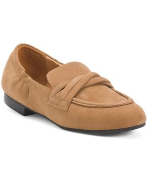 TJ Maxx Suede Abel Scrunch Back Flats For - Brown