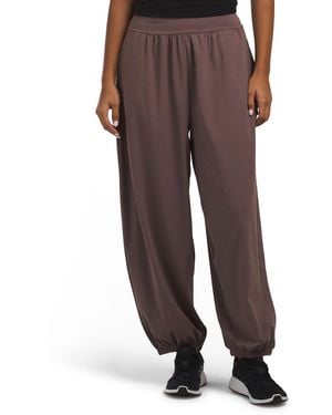 TJ Maxx Gathered Hem Billow Sweatpants, Spandex/Polyester - Brown