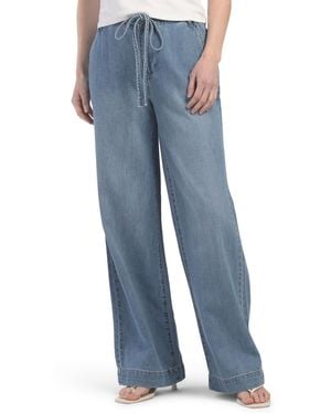 TJ Maxx High Rise Wide Leg Jeans For Cotton - Blue