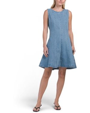 TJ Maxx Super Stretch Denim Mini Dress For Spandex/Cotton/Polyester - Blue