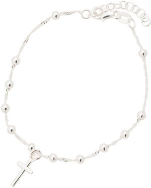 TJ Maxx Sterling Beaded Cross Bracelet For - White