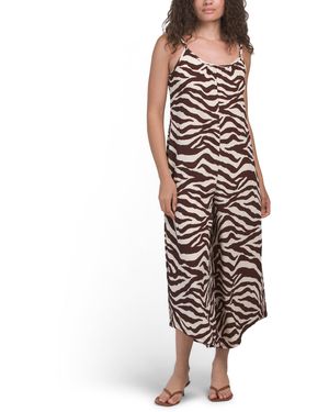 TJ Maxx Printed Flowy Jumpsuit For Spandex/Polyester - Multicolor