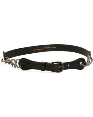 TJ Maxx Patent Leather Chain Belt - Black