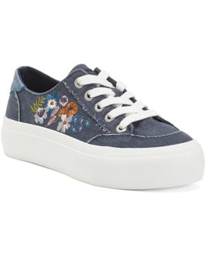 TJ Maxx Canvas Sadie Sun Platform Sneakers For - Blue