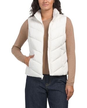 TJ Maxx Quilted Vest, Polyester - White