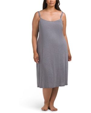 TJ Maxx Plus Shangri La Gown For Modal/Polyester - Gray