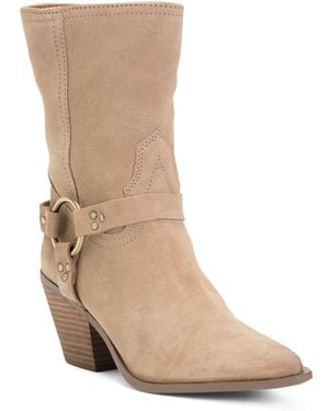 TJ Maxx Suede Saguaro Heeled Harness Boots For /Suede - Natural