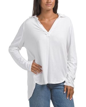 TJ Maxx Oswin Terry Top For Spandex/Polyester/Rayon - White