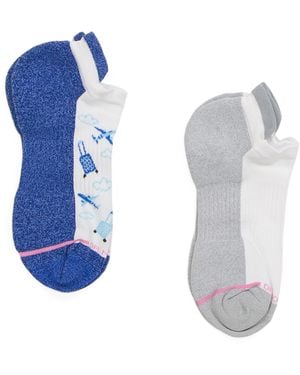TJ Maxx 2Pk Travel Compression Ankle Socks For Nylon/Spandex/Cotton - Blue