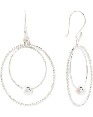 TJ Maxx Twist Ball Hoop Earrings - White