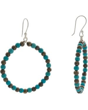 TJ Maxx Sterling Plated Beaded Earrings - Blue