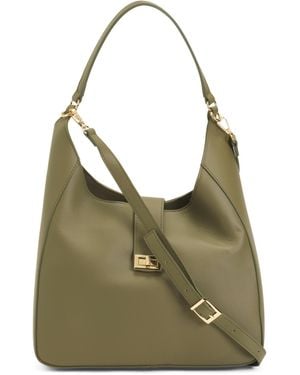 TJ Maxx Leather Turnlock Hobo For Leather - Green