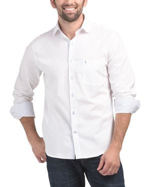TJ Maxx Solid Long Sleeve Shirt For Spandex/Cotton - White