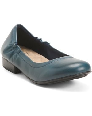 TJ Maxx Leather Tess Flats For - Blue