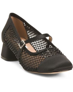 TJ Maxx Zoobie Mesh Heeled Mary Jane Pumps For - Brown