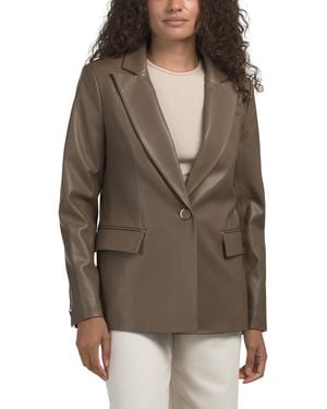 TJ Maxx Alexa Blazer, Spandex/Polyester/Leather - Brown
