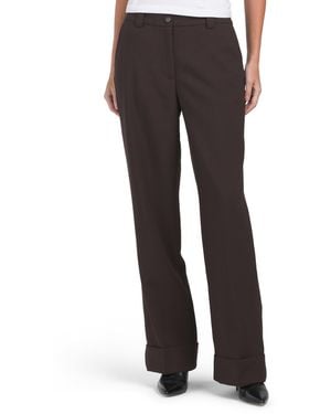 TJ Maxx Cuffed Wide Leg Pants For Spandex/Polyester/Viscose - Gray