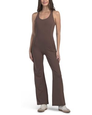 TJ Maxx Kick Flare Jumpsuit For Spandex/Polyester - Brown