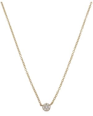 TJ Maxx 14Kt Petite Diamond Cluster Necklace, Diamond - Metallic