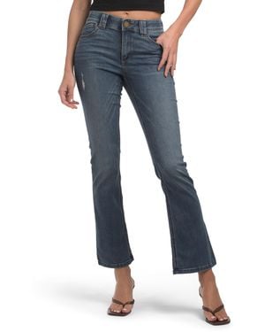 TJ Maxx Ab Technology High Rise Bootcut Distressed Jeans For Spandex/Cotton/Polyester - Blue