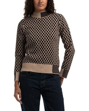 TJ Maxx Geometric Patterned Sweater, Nylon/Cotton/Viscose - Black