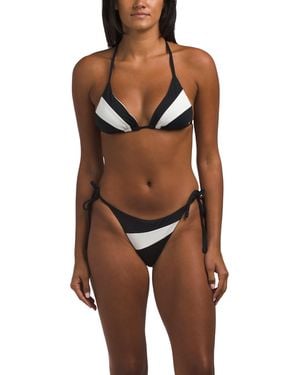 TJ Maxx Two-Piece Summer Block Triangle Bikini Top And Cheeky Bottoms Swimsuit For Nylon/Spandex/Polyester - Brown