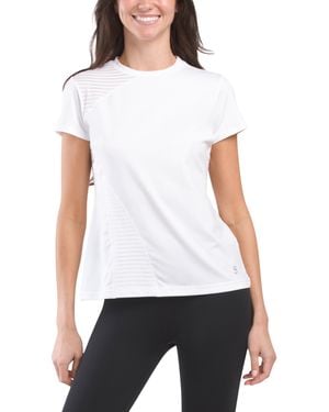 TJ Maxx Mesh Detail T-Shirt, Nylon - White
