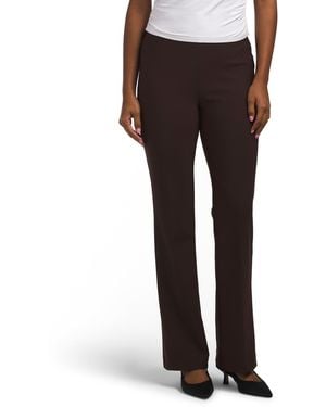 TJ Maxx Precision Ponte Knit Bootcut Pull On Clean Waist Pants For Nylon/Spandex - Brown