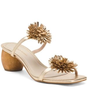 TJ Maxx Leather Aliza Heels For - Metallic