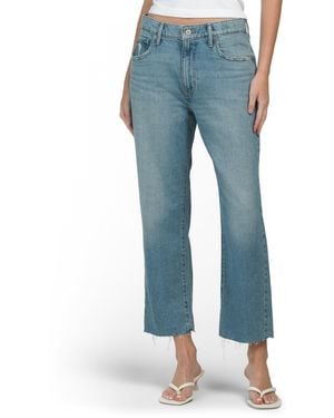TJ Maxx High Rise 90S Loose Cropped Jeans For Cotton - Blue