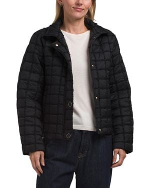 TJ Maxx Stand Collar Short Quilted Jacket, Nylon/Polyester - Black
