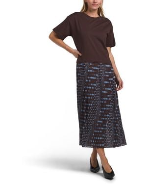 TJ Maxx Mixed Media T-Shirt Dress For Cotton/Polyester - Multicolor