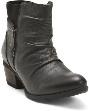 TJ Maxx Leather Vivien Booties For - Black
