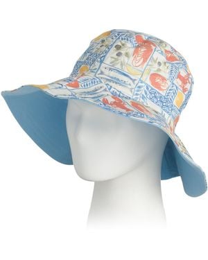 TJ Maxx Reversible Lobster Bucket Hat For Cotton - Blue