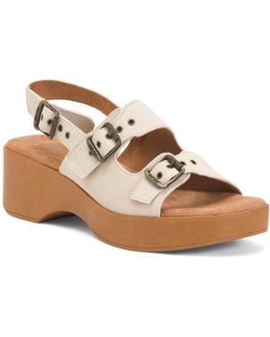 TJ Maxx Suede Calliope Back Strap Platform Sandals For - Pink