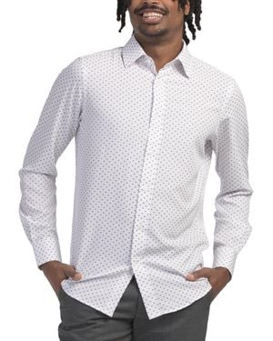 TJ Maxx Modern Fit Dress Shirt For Spandex/Polyester - White