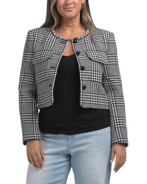 TJ Maxx Wool Blend Jacket, Polyester/Wool - Black