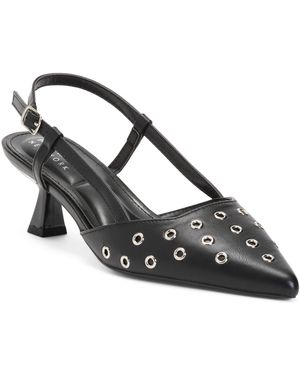TJ Maxx Grommy Slingback Heels For - Black
