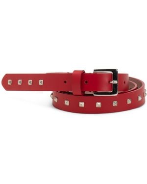 TJ Maxx Leather Stud Embellished Belt - Red