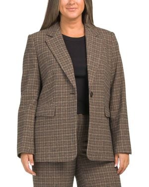 TJ Maxx Wool Blend Relaxed Blazer, Nylon/Polyester/Wool - Brown