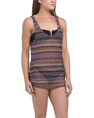 TJ Maxx Genesis Tank Cover-Up Dress For Nylon/Spandex - Purple