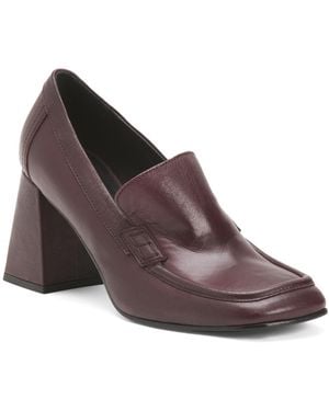 TJ Maxx Leather Meredith Loafer Heels For - Brown