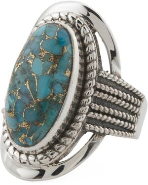 TJ Maxx Sterling Copper Ring - Blue
